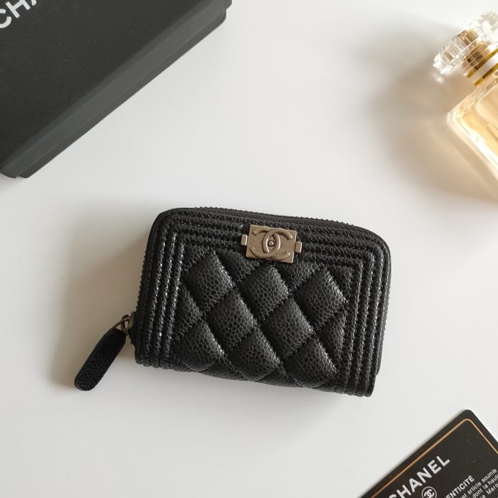 Chanel 21k LE BOY Zipper Wallet(Perfect Replica)