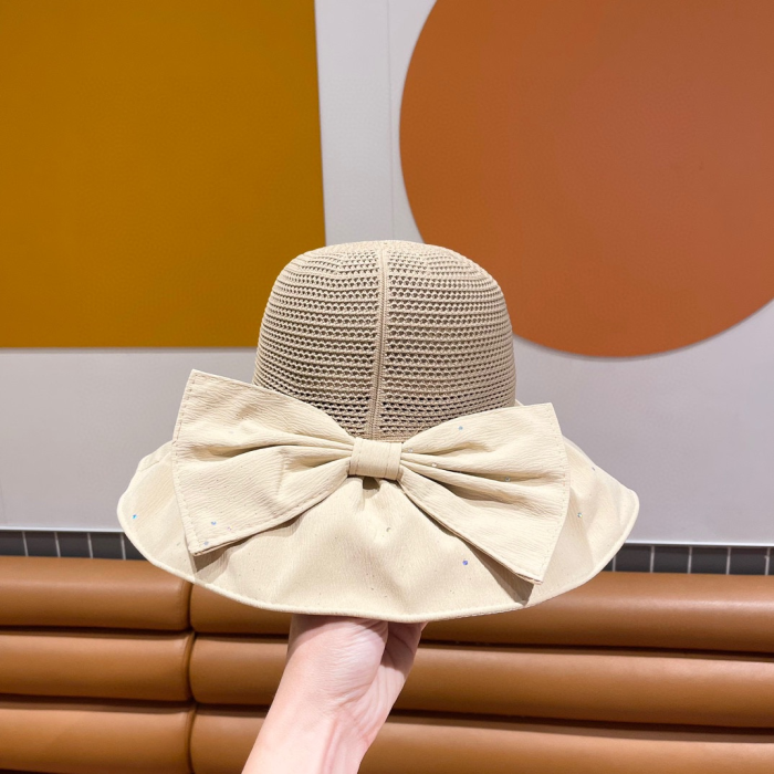 Prada Fisherman's Hat With Mesh Bow Sunhat (Perfect Replica) - Image 5