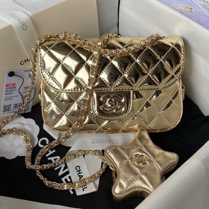 Chanel Mirrored Star Leather Shoulder Crossbody Bag(Perfect Replica)