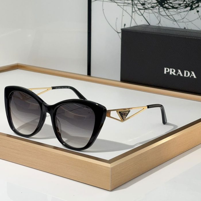 Prada Mirror leg Hollowed Out Stereoscopic Logo sunglasses Top quality (Perfect Replica) - Image 6