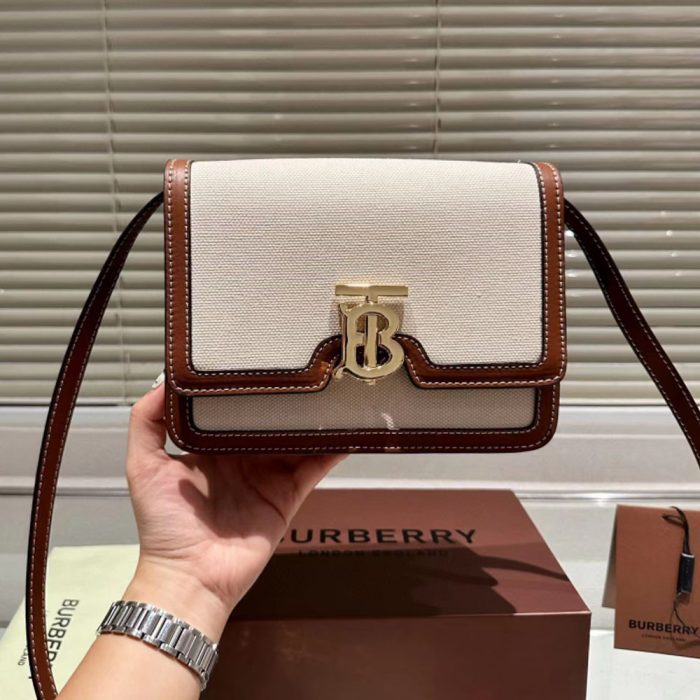 Burberry Canvas&leather Bag Small(Perfect Replica) - Image 3