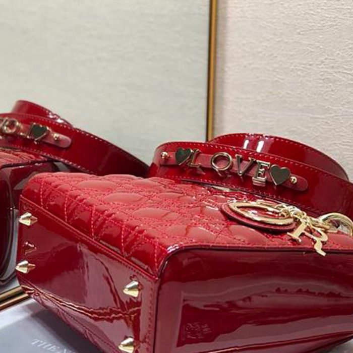 Dior Small Lady Bag - Lacquered Calfskin (Perfect Replica) - Image 10