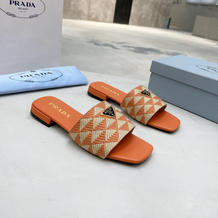 Prada Fabric Flat Bottom Slide Sandal (Perfect Replica) - Image 6