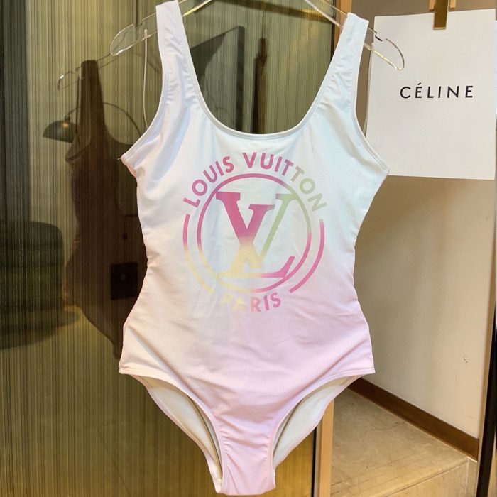 Louis Vuitton LV Color Matching One-piece Swimsuit Swimwear(Perfect Replica) - Image 2