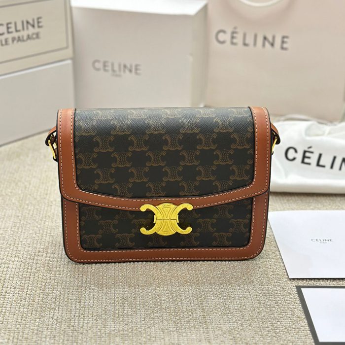 CELINE Triomphe Shoulder Bag Small&Medium(Perfect Replica)