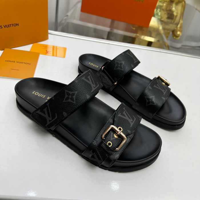 Louis Vuitton LV Bom Dia Fashion Flip-flops Slide Sandal (Perfect Replica) - Image 4