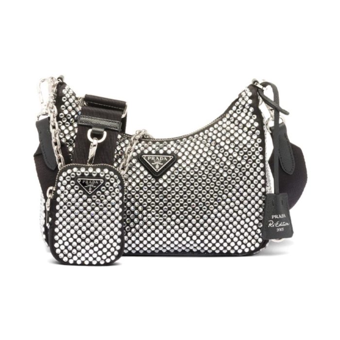 Prada Re-Edition Crystal Shoulder Messenger Bag (Perfect Replica) - Image 2