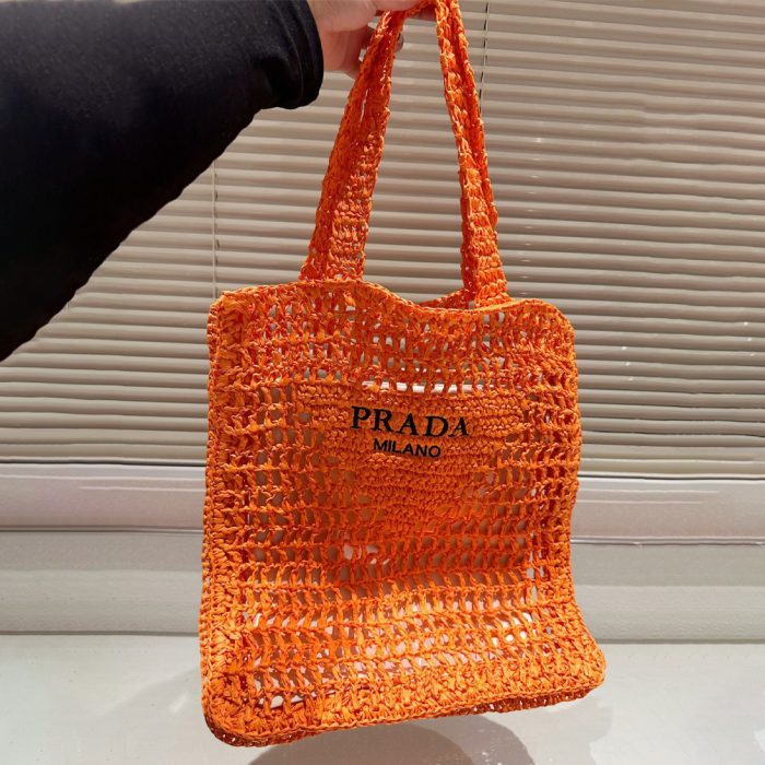 Prada Grass Woven Shoulder Bag Handbag(Perfect Replica) - Image 8