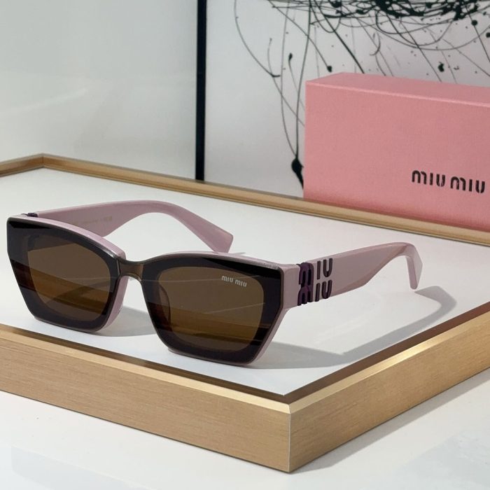 MIU MIU The Hollow Logo of the Mirror leg Sunglasses Top quality (Perfect Replica) - Image 4