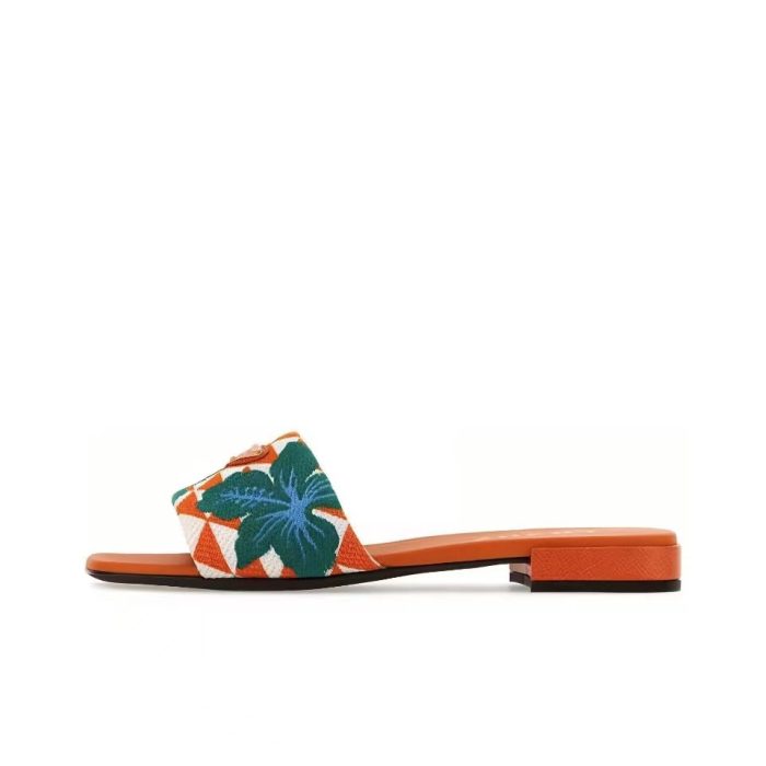 Prada Open-toed Flip-flops With Round Heads Slide Sandal (Perfect Replica) - Image 3