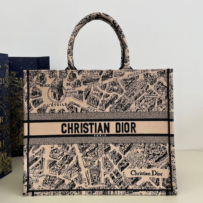 DIOR Book Tote Paris Map Bags(Perfect Replica) - Image 4