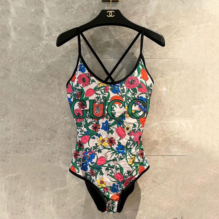 Louis Vuitton LV Buckle Style Split Swimsuit Swimwear(Perfect Replica) - Image 3