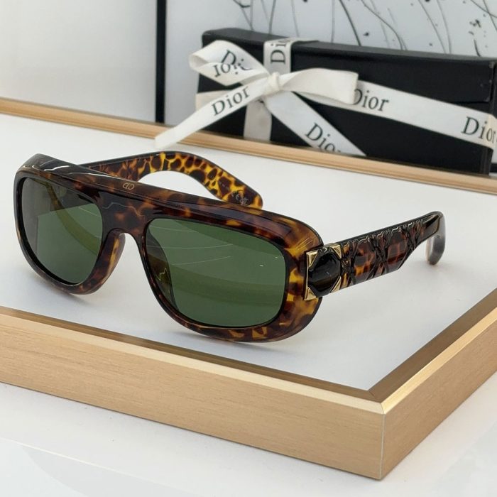 Dior Classic Logo Decorated Mirror Leg Acetate sunglasses Top quality (Perfect Replica) - Image 3