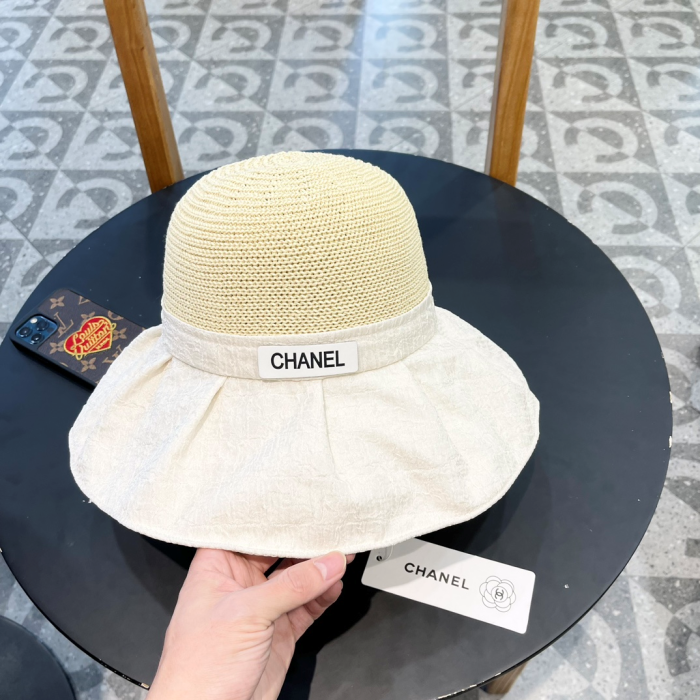 Chanel Knitted Breathable Bow Basin Hat Sunhat (Perfect Replica) - Image 2