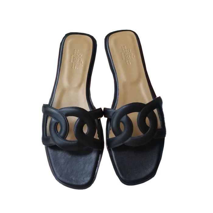 Hermes Aloha Leather flat Sandals Slide£¨Perfect Replica£© - Image 2